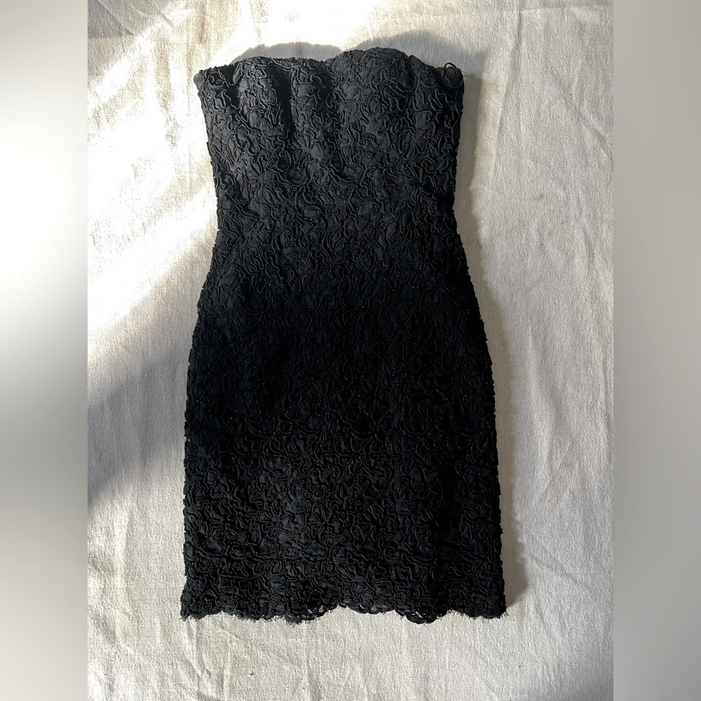 Lillie Rubin 1990s Black Mini Dress